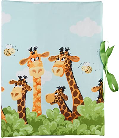 bettina bruder - Sammelmappe DIN A3 - innen 30 Sichthüllen - Giraffe Wolken hellblau bunt