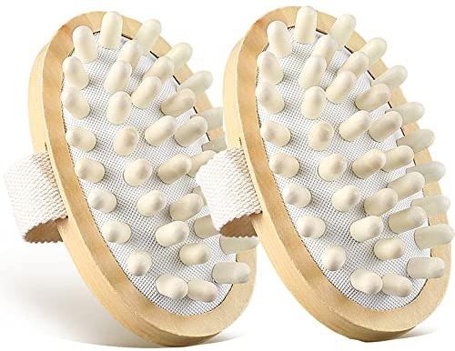 POKEAT 2Pcs Holz Massager Körperbürste Hand Gehalten Entlasten Verspannte Muskeln Natürliche Holz Kopf Kopfhaut Massage Tool Spa