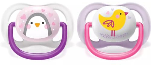 Philips Avent Schnuller Ultra Air Girl Peng/Bird 0-6m
