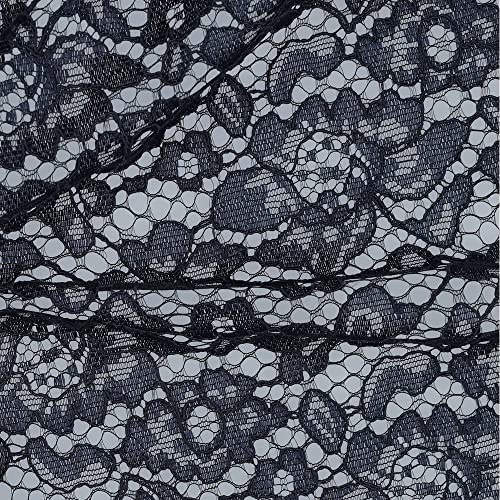 Stoff Meterware Spitze Blumen Polyester - 1 Meter, Damen, Kleider, Röcke, Dirndl, Schürzen, Deko, Damen, Kinder, Mädchen, Nähen (Jeansblau)