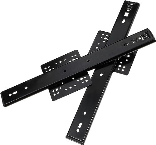 Schubladenführungen, Metall-Schubladenführungen, Schubladengleiter, 2 Stück, TV-Schrank-Gleitschiene, Waschtisch-Schubladen, Schrank-Schublade, Kommoden-Schubladen, Schubladenschienen, verriegelbare S