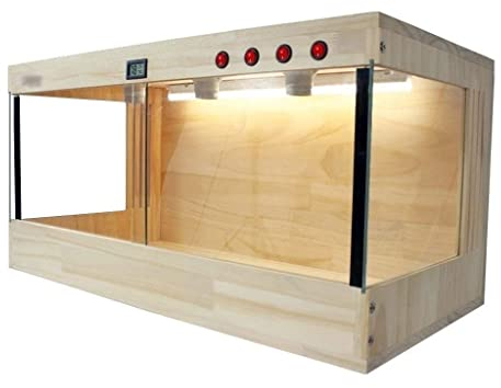 New Zealand Pine Reptile Villa, Pet Shop Watch Panorama-Glas-Holzkiste Vivarium Schildkröte Eidechse Gecko Schlangen-Terrarium