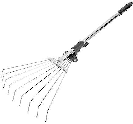 Toddmomy Telescopic Rake Praktischer Gartenrechen Lockern Von Erde Und Sammeln Von Zähne Ausziehbar Für Garten Und Hofarbeit