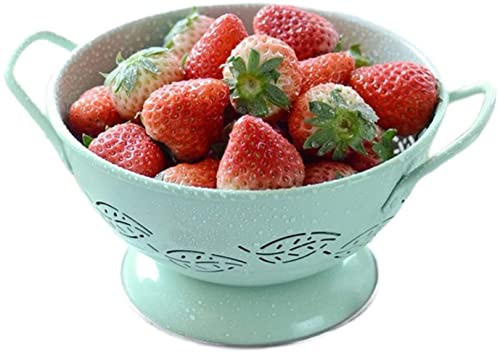 Cesta de frutas Frutero Retro de hierro forjado Frutero Binaural Cesta de frutas colgante con orificio de drenaje, Sala de estar Cocina Limpieza de frutas Bandeja de frutas Organizador de frutas Bande