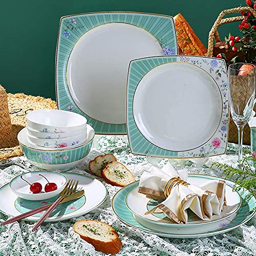 Keramik-Geschirr, Geschirr-Set, Geschirr/Teller/Schüssel/Tassen-Set, Geschirr-Sets aus feinem Knochenporzellan, Kollektion Keramik-Geschirr-Sets, Weihnachtsgeschirr, Küchen-Sets für Zuhause, 56-teilig