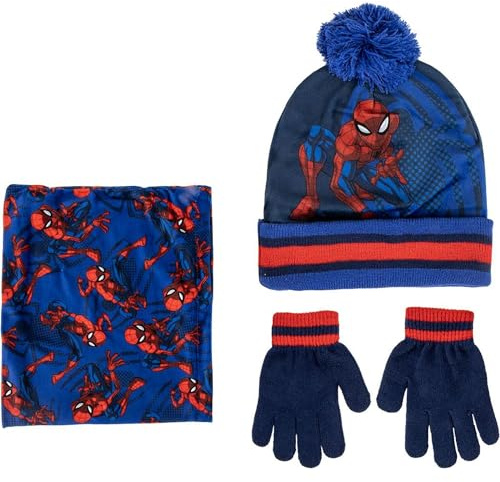 CERDÁ LIFE'S LITTLE MOMENTS Ensemble bonnet, guntes et culotte Spiderman confortable et pratique, idéal jour 3 pièces, multicolore, taille unique pour enfants, multicolore, Taille Unique