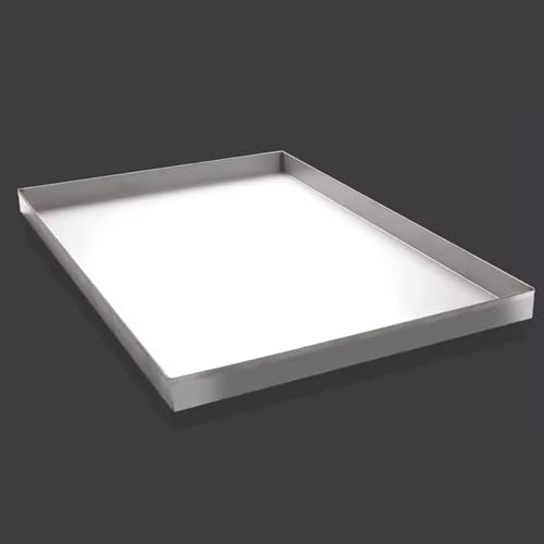 Bandeja Aire Acondicionado Portatil Fabricado en Acero Inoxidable Unidad Interior/Exterior De Aire Acondicionado Bandeja De Drenaje Varios Tamaños(100 * 80 * 4CM)