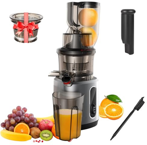 CYTBEK Household Electric Juice Press,masticating Juicer Machines, Easy To Clean,reverse Function, 40-65rpm Powerful Motor Slow Masticating Juice, Quiet Motor Function,with Wide Chute Juicer Machines
