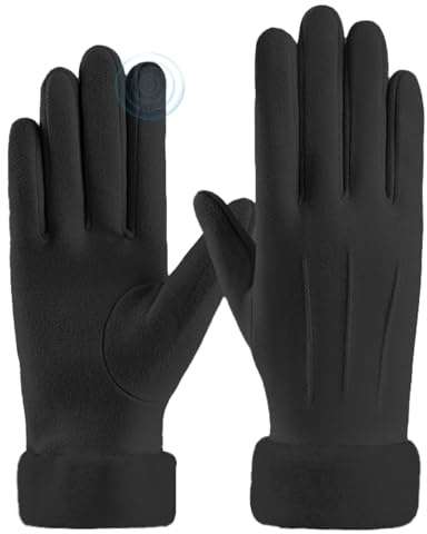 SGQTZDZQ Winter Gloves for Women, Ladies Touch Screen Fingertip Glove, Chamois Leather Thermal Gloves Womens Outdoor Driving Cycling Running