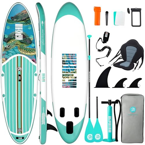 Niphean Stand up Paddling Board mit Sitz und Allem Zubehör, 320cm Paddleboard für Aller Fähigkeitsniveaus, SUP Board 200kg Tragkraft für 2 Personen, Standup Paddle Board for Adults