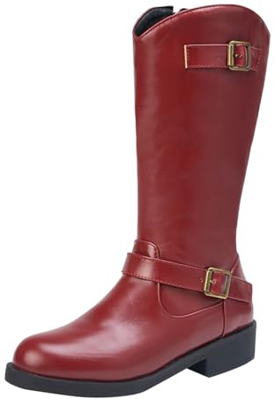 Stiefel Damen Knee High Boots Reißverschluss Mode Weiter Schaft Schaftstiefel Elegant Weitschaftstiefel Overknee Stiefel