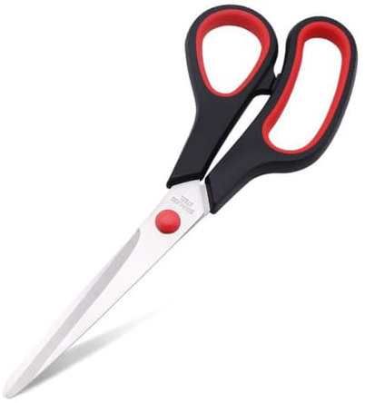 Forbici da Sarto in Acciaio Inossidabile - Forbici Multifunzionali per Tessuti e Ufficio, per la Casa Fatte a Mano, Rosse e Nere