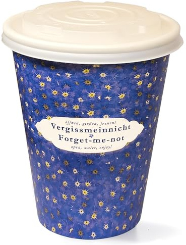 MacFlowers® Flower2Grow | Vergissmeinnicht Anzuchtset im Bio 2Go Becher | Das liebe Geschenk | Öffnen Gießen Freuen | Abschiedsgeschenk Geschenk für Freundin Kollegin Dankeschön