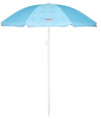 Flamingueo Sonnenschirm Groß, Strand, Schwimmbad, Garten, Balkon, Höhe und Ausrichtung Einstellbar, UPF 50+ Schutz, Polyester, Tragetasche, 210 x 160 cm