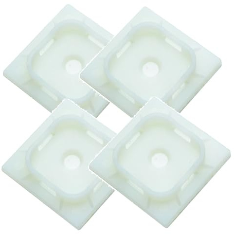 TERF® 20 Pcs White Self Adhesive Cable Ties Bases 40mm X 40mm (1.58'') Premium Nylon Self Adhesive Cable Ties Fixing Mounts for Home Office Garden Garage Workshop DIY Use