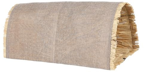 SEWOART Kaninchenbett Mit Grasnest Und Tunnel Aus Natürlichem Strohmaterial Gemütliches Haustiernest Für Warme Schlafumgebung Und Tägliche Aktivitäten