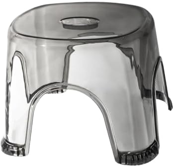 Drehbarer Duschhocker Badstuhl - Badhocker Acryl Transparent - Dusch-Eckhocker Für Badezimmer | Transparenter, Wasserdichter & Rutschfester Badezimmerhocker | Kompakter Eckhocker Für Dusche & Kleine
