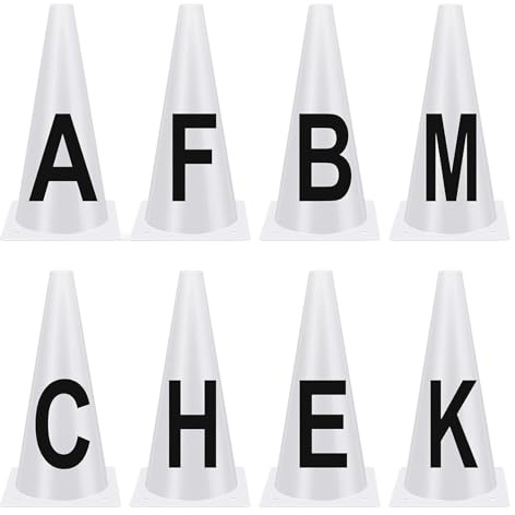 Generisch Dressur Hütchen Mit Buchstaben Dressage Mit Buchstaben 23x14cm Größe Wettkampf Trainingsausrüstung Für Reiter 8 Teile Set Verbessert Balance Präzision