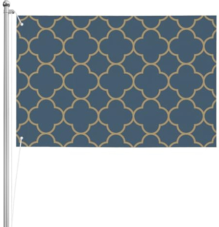 Motif sans couture style vintage marocain,Drapeau de jardin, bannière décorative, drapeau double face, 2 x 3 pieds, pour extérieur et intérieur
