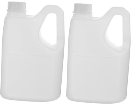 ULTECHNOVO 2 piezas Jarras Plásticas con Asas de Botellas Reutilizables con Tapa Hermética para Almacenamiento Seguro de Jugos Jarabes y Miel Cocina