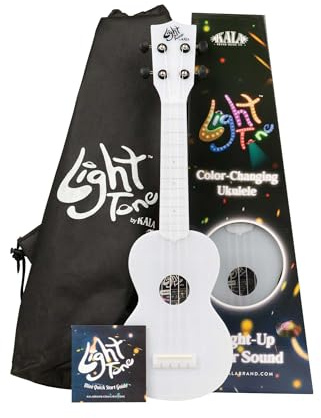 Kala Light Tone™ Color-Changing Light-Up Soprano Ukulele – LED Ukulele with 10 Light Modes, USB-C Rechargeable, ABS Body, Aquila Strings, Beginner-Friendly Ukulele