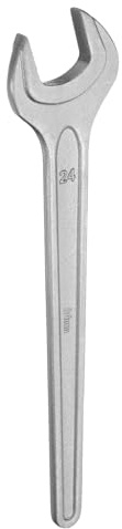 QUARKZMAN Chiave Aperta Singola Estremità 24mm Spessa Acciaio CR-V Grigio