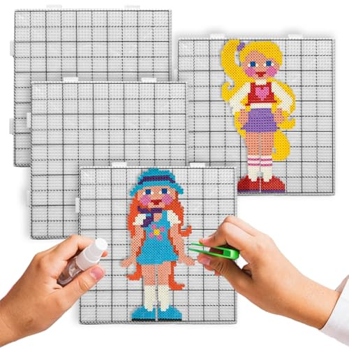 Iron Beads Pegboards,Heat-Resistant Reusable Square - Fuse Beads Picking Mat for Kids,for Pattern Making Beading Art Projects Kids Adults Beginners