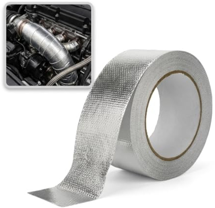 Aluminium Klebeband,Alu Hitzebeständig Auspuff Dichtband Wasserdicht Selbstklebend Dampfsperre Folie Tape Aluband für Geschirrspüler Metall Ofenrohr Power Außenbereich Abdichten Reparaturband(5cm*10m)