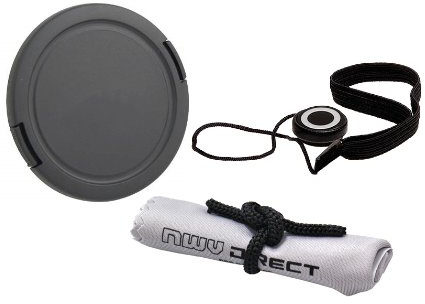 Digital Nc Lens Cap Side Pinch (67mm) + Lens Cap Holder + Nwv Direct Microfiber Cleaning Cloth for Canon EF-S 17-85mm f/4-5.6 is USM