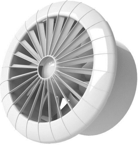 Lüfter Raum Wand oder Decke innen Ventilator Kleinraum WC Bad Küche 150mm 15 cm mit Timer Zeitschalter und Kugellager AirRoxy aRid