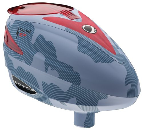 Dye Erwachsene Paintball Loader Rotor Bomber Steel Markiererzubehör, Blau/Grau/Rot, One Size