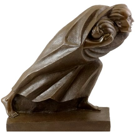 Der Flüchtling (1920) - Ernst Barlach Skulptur Kaufen - Deutscher Expressionismus - Bronzefigur - Wohndeko - Kunst Figur