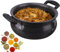 Vinod Black Pearl Hard Anodised Handi with Lid, 3 Litre | 3.25 mm Thick | Deep Cooking Pot for Biryani, Curries & Rice | Induction & Gas Stove Compatible - Black
