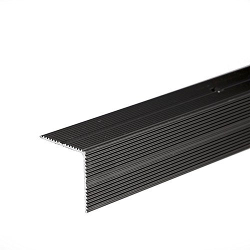 ANODISED Aluminium Anti Non Slip Stair Edge Nosing Trim 900mm x 35mm x 35mm A34 Black