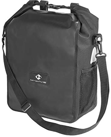 M-Wave Fahrrad Gepäckträgertasche wasserdicht, 16 L, Clip-on-Halter, Schultergurt, Edmonton