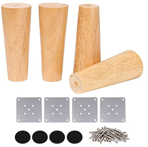 BQLZR, Ersatz-Möbelbeine, Holzfarben für Stühle, Sofa, 15 x 5,8 x 3,8 cm, 4 Stück