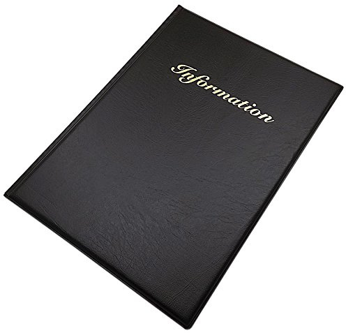 Informationsmapp DIN A 4 med 12 fack/folieöppning ovanpå och sida/MJ-Design-Germany Made in EU i olika färger svart, Dokumenthållare