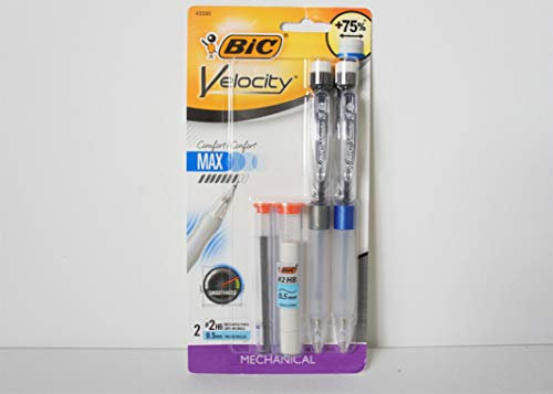 BIC 1595109 Velocity Mechanical Pencils 0.5 mm Tip - Pack of 2