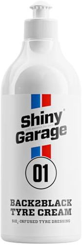 SHINY GARAGE Back2Black Tyre Cream 500 ML | Hydrophober Reifendressing mit SiO₂, Satin-Finish & UV-Schutz