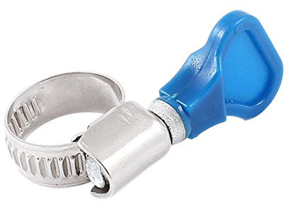 Aexit Tassello a vite in acciaio inossidabile tono argento blu per tubo flessibile da 10mm a 16mm regolabile ID: 370491