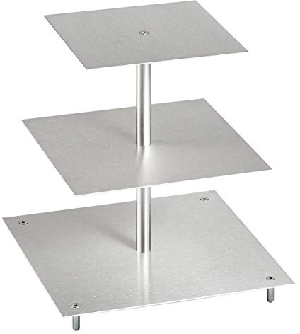Tortenständer Tortenständer Eckig Aluminium (3 Stöckig)