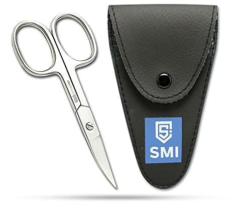SMI Linkshänder Nagelschere Gebogen Fingernagel Zehennagel Schere Maniküre Pediküre Schere Edelstahl mit Etui