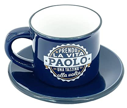 Clearco TAZZINA DA CAFFE' PERSONALIZZATA CON PIATTINO - PAOLO