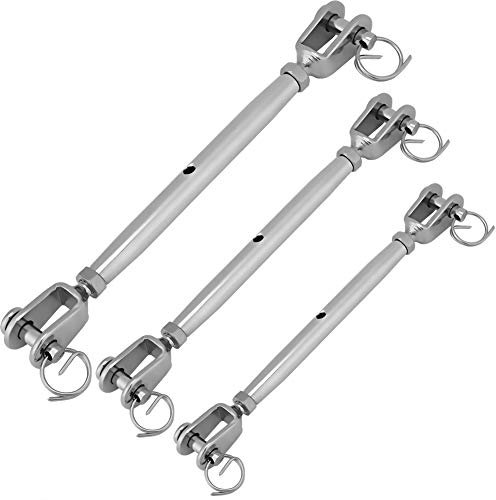 Stainless Steel Turnbuckle Rigging Screw for Boating Marine Hardware M5-M12 - Closed Jaw Tensioner with M6 Thread (304 Grade)