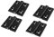 4 Pièces Trous de Charnière Plats Pliants Butt Charnière à roulement billes Noir Charnières Aluminium Exterieur Charnière Inox Charniere Porte Lourde pour Portes Pleines Intérieures et Extérieures