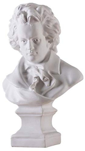 ESOUY Scultura Statua Busto di Beethoven, Arredamento per la casa in Resina Figura Decorazione Artigianale d'Arte Miglior Regalo per Gli Amanti del Pianoforte H34CM