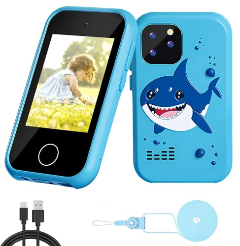 3T6B Smartphone per Bambini/Bambina, cellulare per bambini , Telefono Giocattolo Educativo con Telecamera, Lettore Musicale MP3, compreso Favola, Disegno, Sveglia, Regalo per Bambini Dai 3 ai 12 Anni
