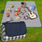 GUSUWU Manta de picnic impermeable para playa, 200 x 200 cm, lavable, ligera, con asa, color azul marino, a cuadros, para senderismo, viajes, campamentos al aire libre, parques