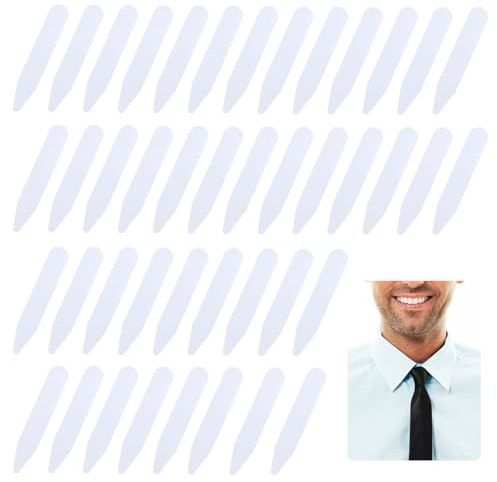 ZEYIYER 90PCS 2 Collar Stays for Men's Dress Shirts, Plastic Collar Stays, Shirt Collar Stays for Men, Dress Shirt Collar Inserts Tabs with Collar Stay Case for Dress Shirts