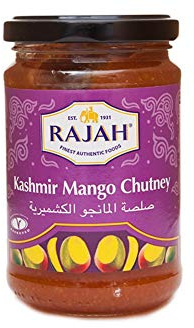 Kajal Rajah Kashmir Mango Chutney (3 x 340 g), ciotola naturale indiana, ideale per curry, formaggio, grigliato e più senza glutine